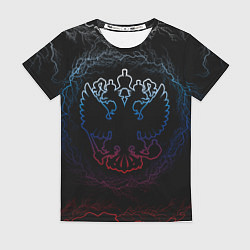 Футболка женская Герб России - молнии, цвет: 3D-принт