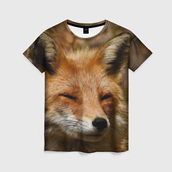 Футболка женская Лис дремлет, цвет: 3D-принт