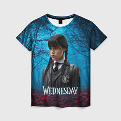 Футболка женская Wednesday таинственный лес, цвет: 3D-принт