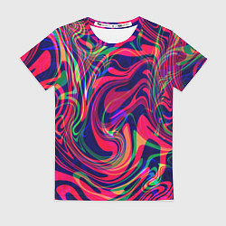 Футболка женская Яркие волны, цвет: 3D-принт