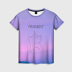 Футболка женская Friends - Jimin and Taehyung BTS, цвет: 3D-принт