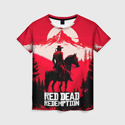 Футболка женская Red Dead Redemption, mountain, цвет: 3D-принт