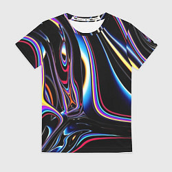 Футболка женская Черный глянец, цвет: 3D-принт