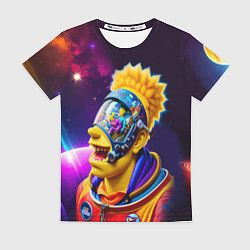 Футболка женская Bart Simpson in space - neural network, цвет: 3D-принт