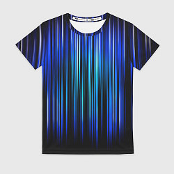 Футболка женская Neon line stripes, цвет: 3D-принт