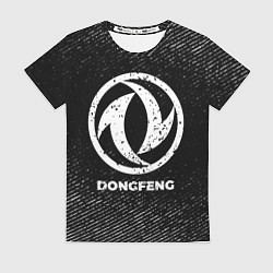 Футболка женская Dongfeng с потертостями на темном фоне, цвет: 3D-принт