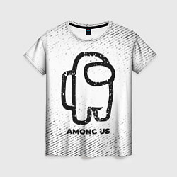 Женская футболка Among Us с потертостями на светлом фоне