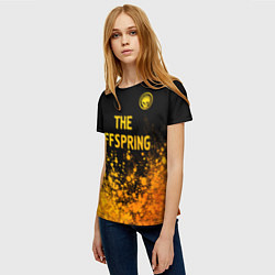 Футболка женская The Offspring - gold gradient: символ сверху, цвет: 3D-принт — фото 2
