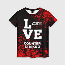 Футболка женская Counter Strike 2 love классика, цвет: 3D-принт