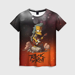 Футболка женская Simpsons rock n roll, цвет: 3D-принт