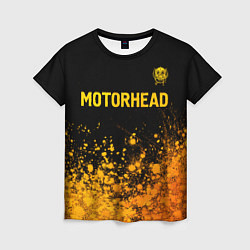 Футболка женская Motorhead - gold gradient: символ сверху, цвет: 3D-принт