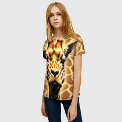 Футболка женская Жирафа, цвет: 3D-принт — фото 2