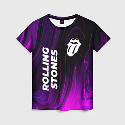 Футболка женская Rolling Stones violet plasma, цвет: 3D-принт