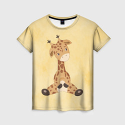 Футболка женская Малыш жираф, цвет: 3D-принт