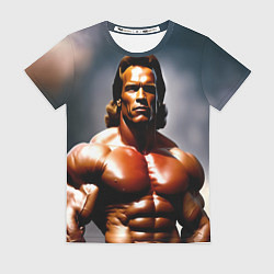 Футболка женская Арнольд Шварценеггер железный арни, цвет: 3D-принт
