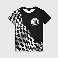 Футболка женская Fiat racing flag, цвет: 3D-принт