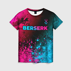 Футболка женская Berserk - neon gradient: символ сверху, цвет: 3D-принт