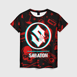 Футболка женская Sabaton rock glitch, цвет: 3D-принт