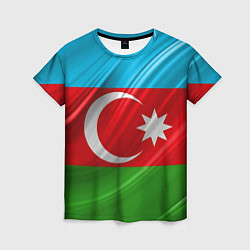 Футболка женская Азербайджанский флаг, цвет: 3D-принт