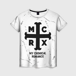 Футболка женская My Chemical Romance glitch на светлом фоне, цвет: 3D-принт