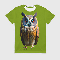 Футболка женская Разноцветная сова, цвет: 3D-принт