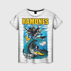 Женская футболка Ramones rock away beach
