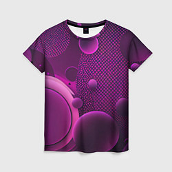 Футболка женская Фиолетовые шары, цвет: 3D-принт
