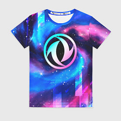 Футболка женская Dongfeng неоновый космос, цвет: 3D-принт