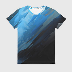 Футболка женская Black blue style, цвет: 3D-принт