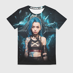 Женская футболка Jinx arcane league of legends