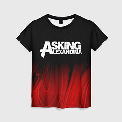 Футболка женская Asking Alexandria red plasma, цвет: 3D-принт