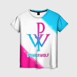 Футболка женская Powerwolf neon gradient style, цвет: 3D-принт