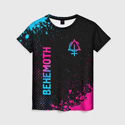 Футболка женская Behemoth - neon gradient: надпись, символ, цвет: 3D-принт