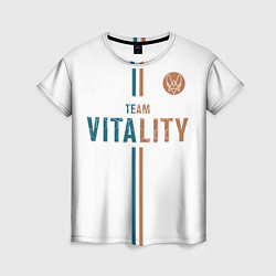Футболка женская Форма Team Vitality white, цвет: 3D-принт