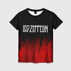Футболка женская Led Zeppelin red plasma, цвет: 3D-принт