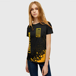 Футболка женская Lindemann - gold gradient: надпись, символ, цвет: 3D-принт — фото 2