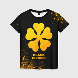 Футболка женская Black Clover - gold gradient, цвет: 3D-принт