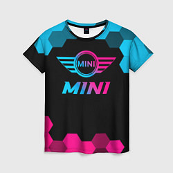 Футболка женская Mini - neon gradient, цвет: 3D-принт