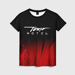 Футболка женская Tokio Hotel red plasma, цвет: 3D-принт