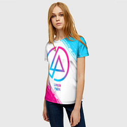 Футболка женская Linkin Park neon gradient style, цвет: 3D-принт — фото 2