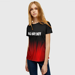 Футболка женская Fall Out Boy red plasma, цвет: 3D-принт — фото 2