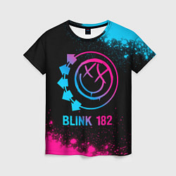 Футболка женская Blink 182 - neon gradient, цвет: 3D-принт