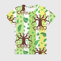 Женская футболка Корни и деревья