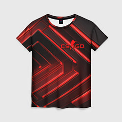 Женская футболка Red neon CS GO