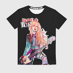 Футболка женская Пауэр с гитарой - Человек бензопила, цвет: 3D-принт