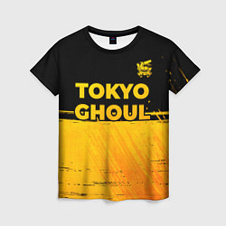 Футболка женская Tokyo Ghoul - gold gradient: символ сверху, цвет: 3D-принт