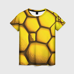 Футболка женская Желтые объемные плиты, цвет: 3D-принт