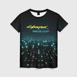 Женская футболка Cyberpunk logo neon