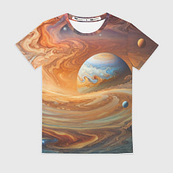 Женская футболка Буря в космосе