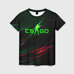 Футболка женская CSGO green logo, цвет: 3D-принт